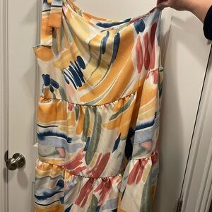 Shein Colorful Abstract Sleeveless Dress